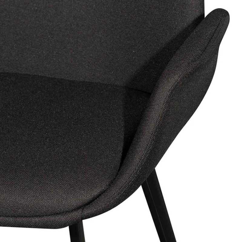 Daleshire Fabric Dining Chair Black Set Of 2 Right Handrest View