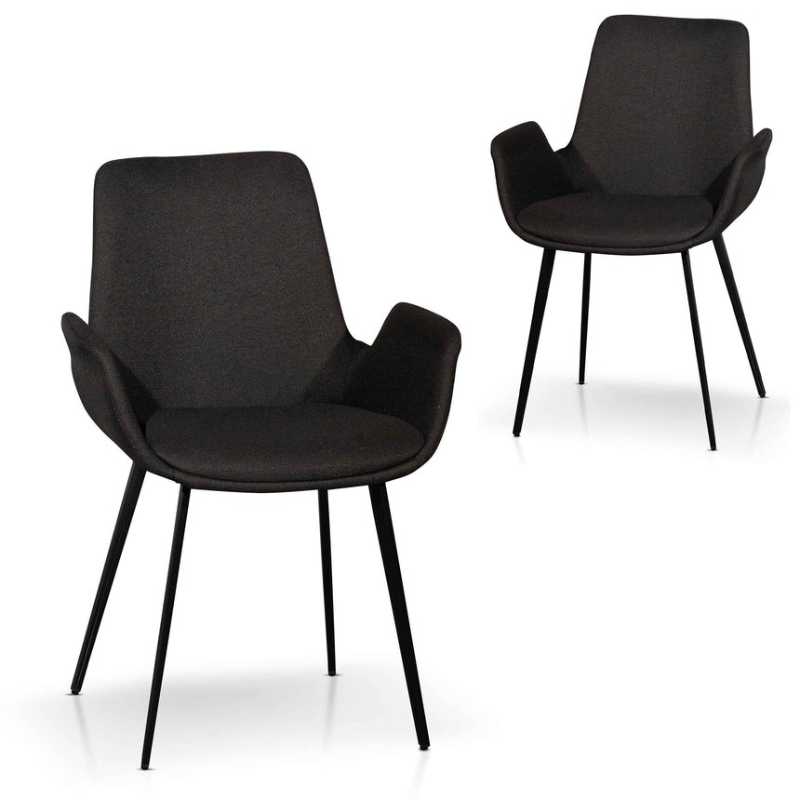 Daleshire Fabric Dining Chair Black Set Of 2