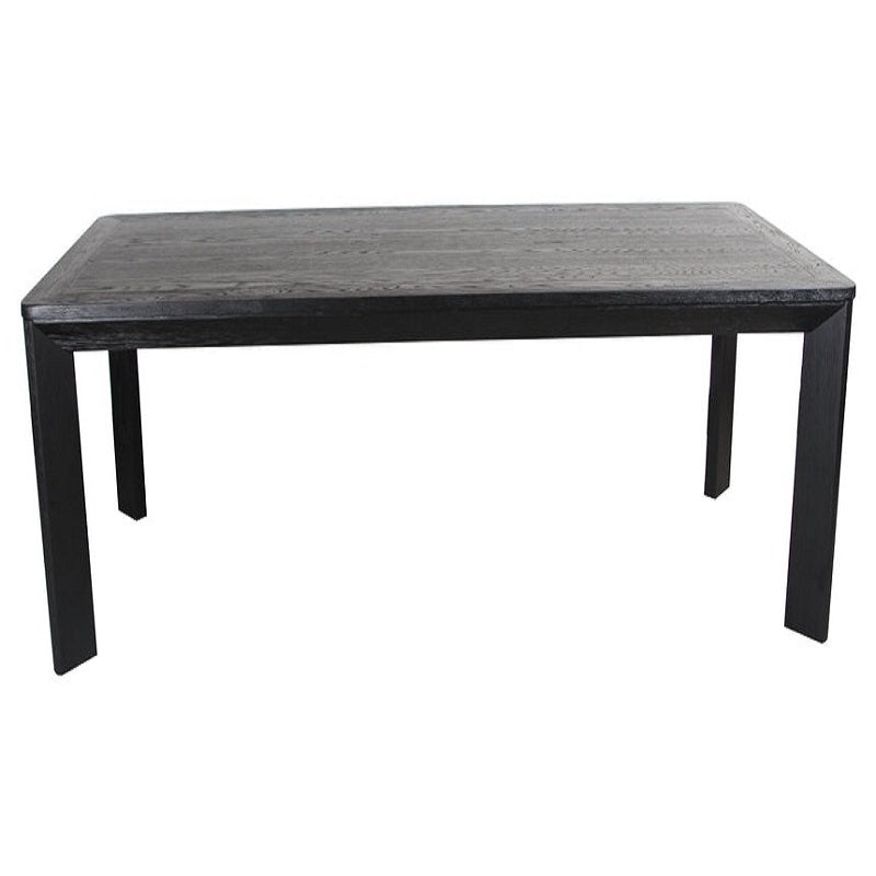 Dalewooden 240CM Wooden Dining Table Black Front View