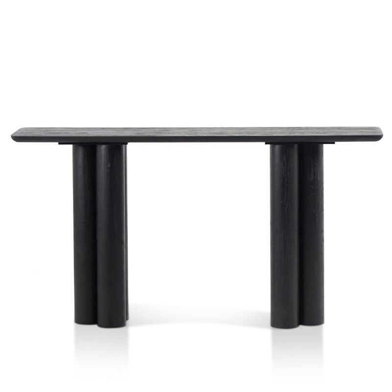 Delwood 160CM Console Table Black Front View