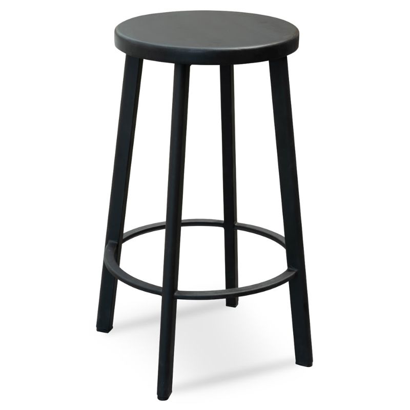 Dickens 65CM Bar Stool Black Angle View