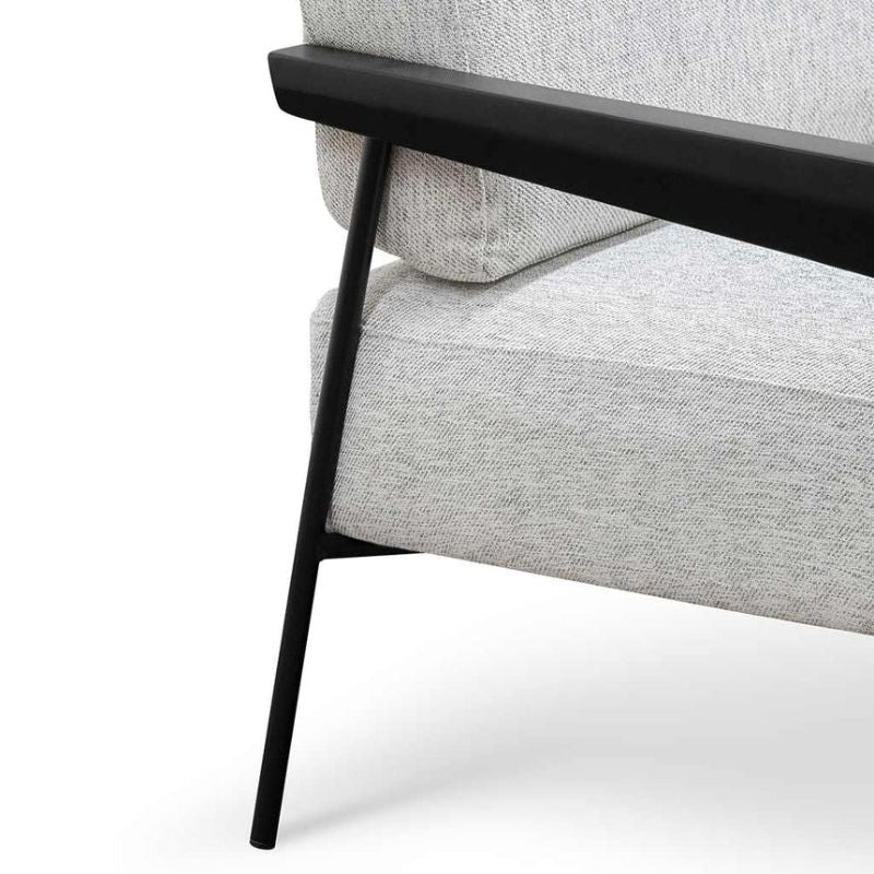 Dunbrook Fabric Lounge Chair Silver Grey Bottom Base