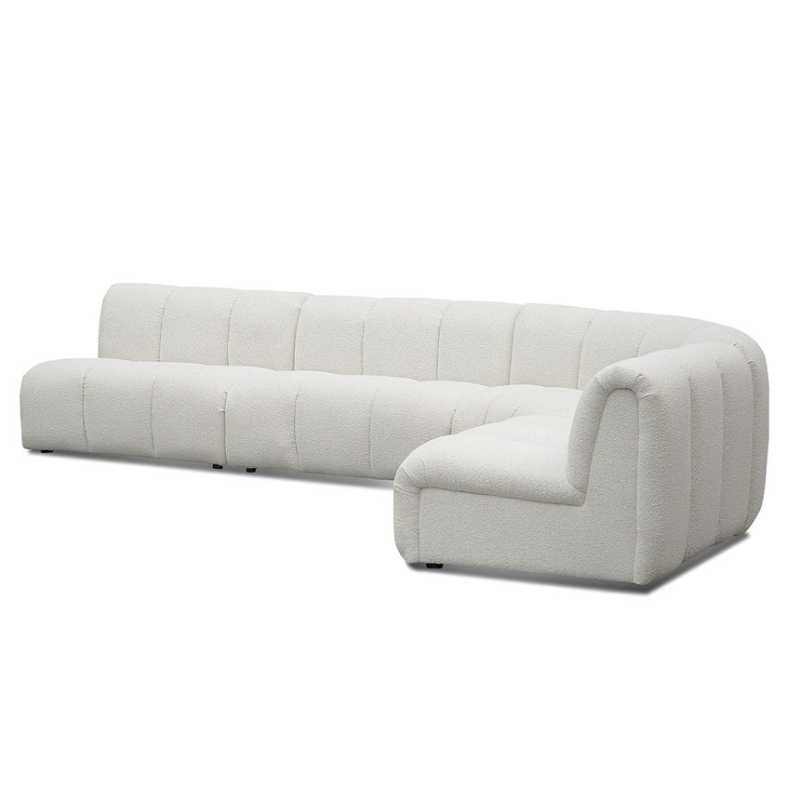 Eastham Modular Sofa Pearl Boucle Angle View