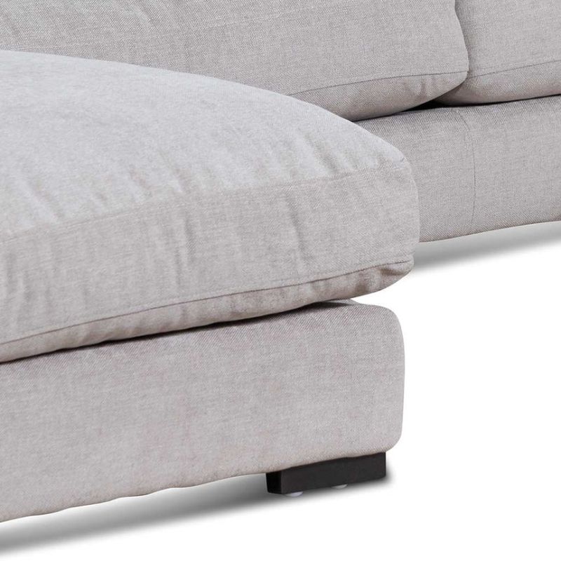 Eastvale 4 Seater Fabric Left Chaise Sofa Oyster Beige Chaise Corner View