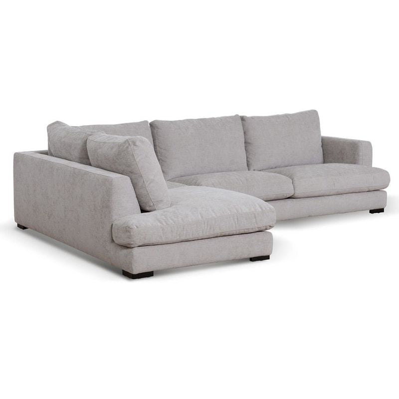 Eastvale 4 Seater Fabric Left Chaise Sofa Oyster Beige Corrner View