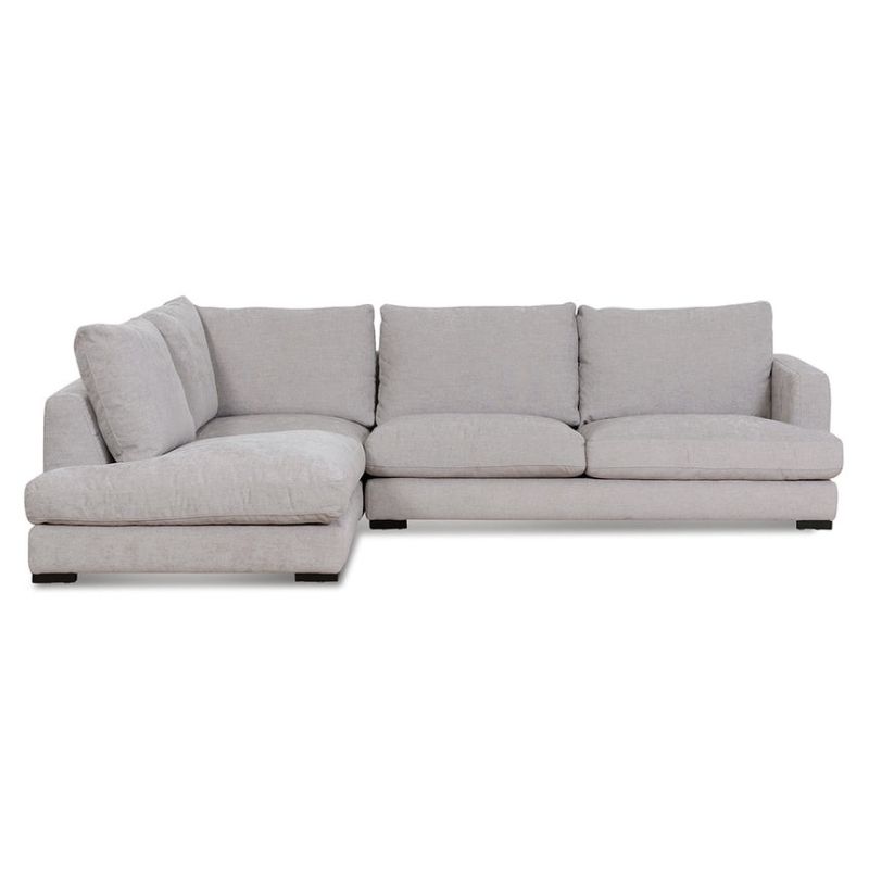 Eastvale 4 Seater Fabric Left Chaise Sofa Oyster Beige Front