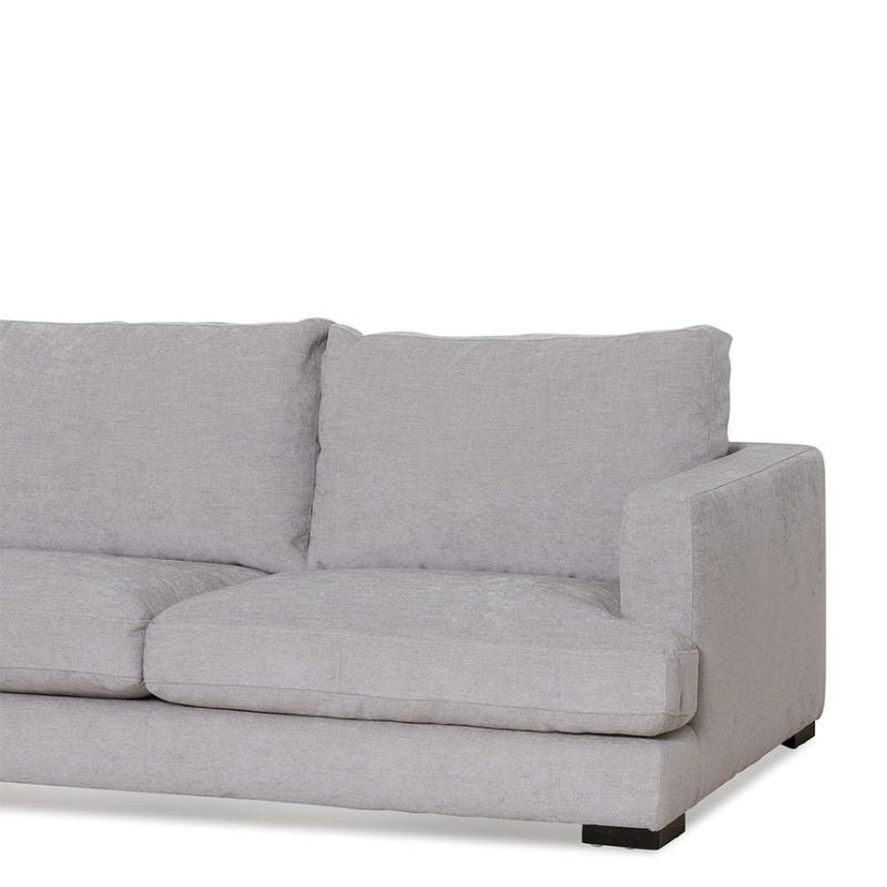 Eastvale 4 Seater Fabric Left Chaise Sofa Oyster Beige Right Side View