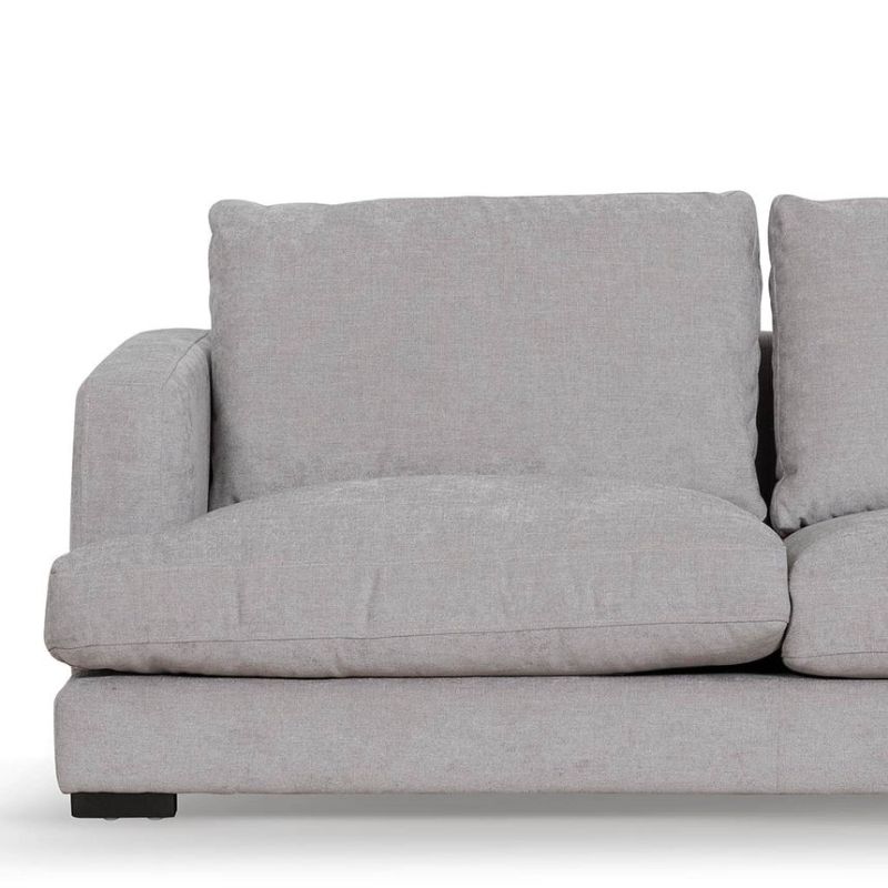 Eastvale 4 Seater Fabric Right Chaise Sofa Oyster Beige Left Side View