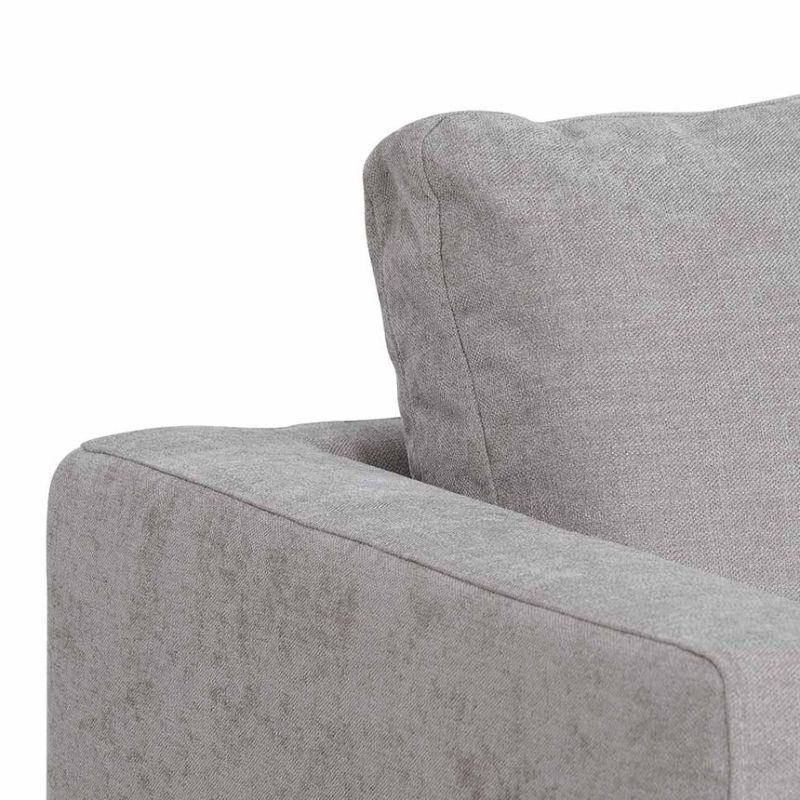 Eastvale 4 Seater Fabric Right Chaise Sofa Oyster Beige handrest View