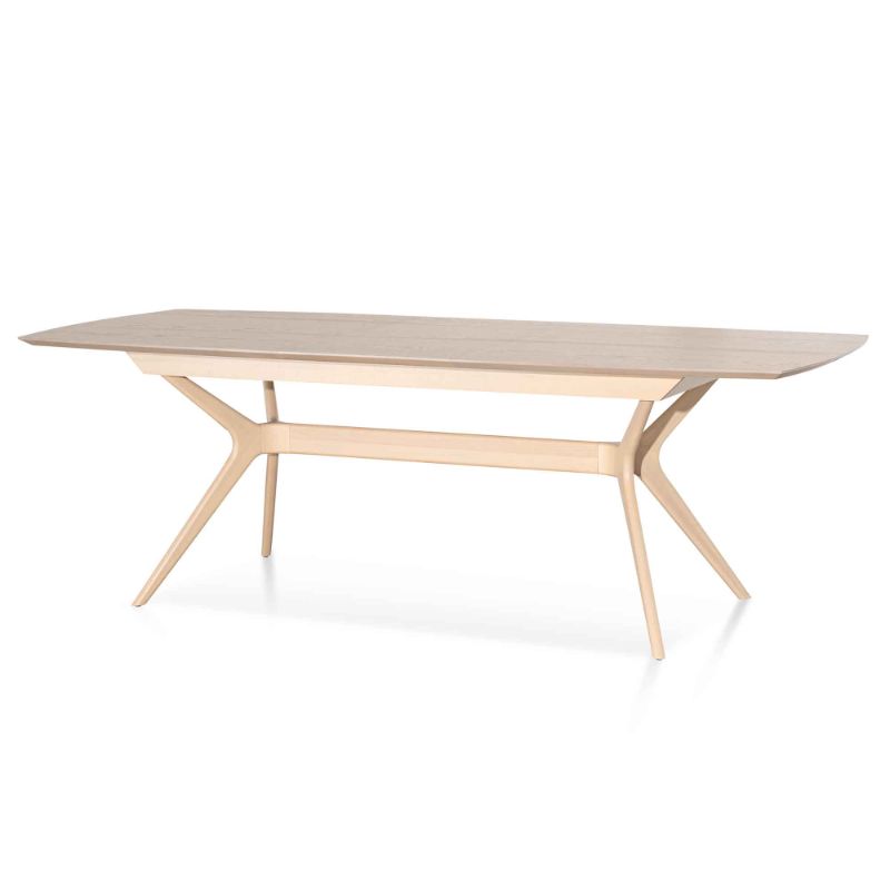 Edenbrook 185CM Wooden Dining Table Natural Extendable Angle