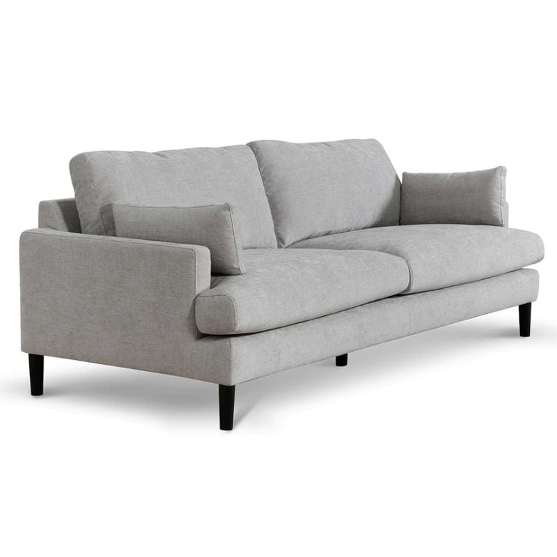 Edgewood 3 Seater Fabric Sofa Oyster Beige Left Side