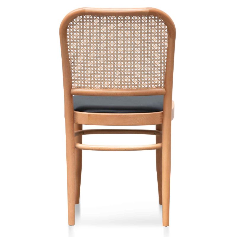 Emerson Rattan Dining Chair Natural Rattan And Frame Back View