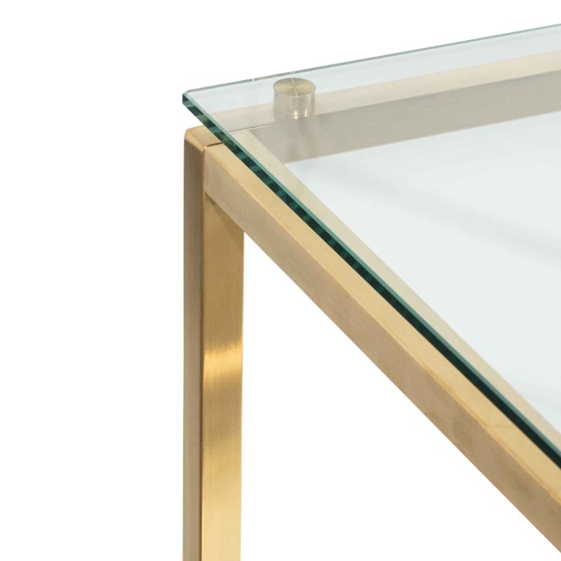 Fairmont Glass Shelving Unit Gold Top
