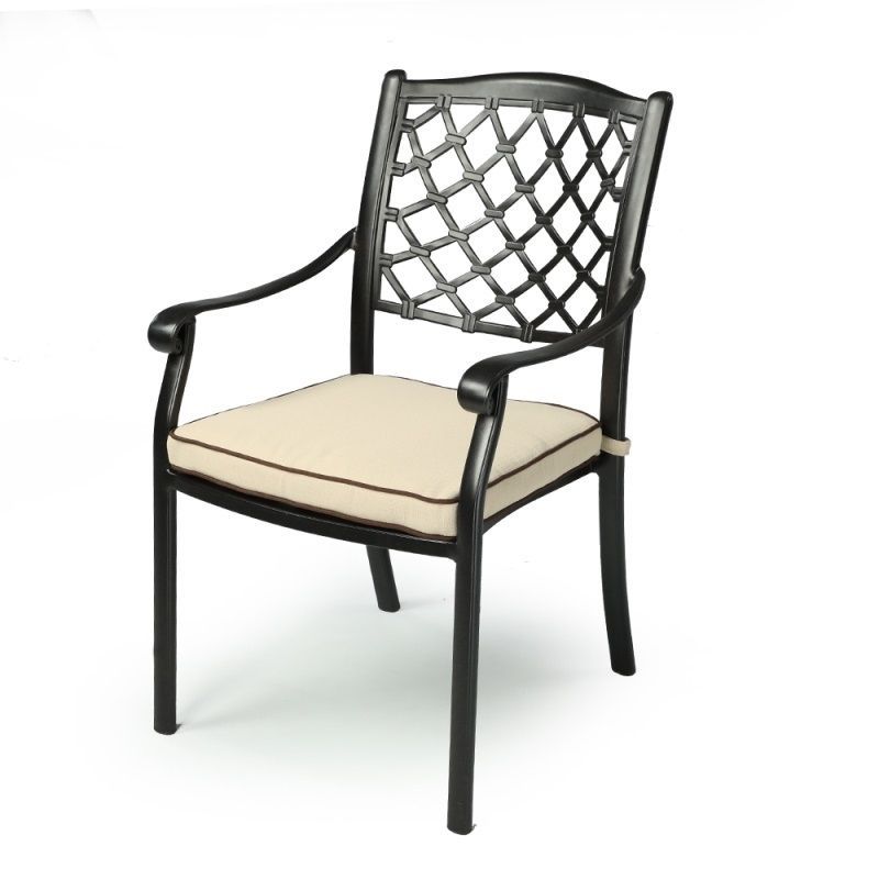 Fiji Cast Aluminium Outdoor Dining Chairs Set Of 2