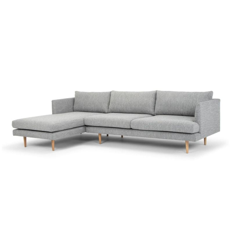 Forestbrook 3 Seater With Left Chaise Sofa Graphite Grey With Natural Legs