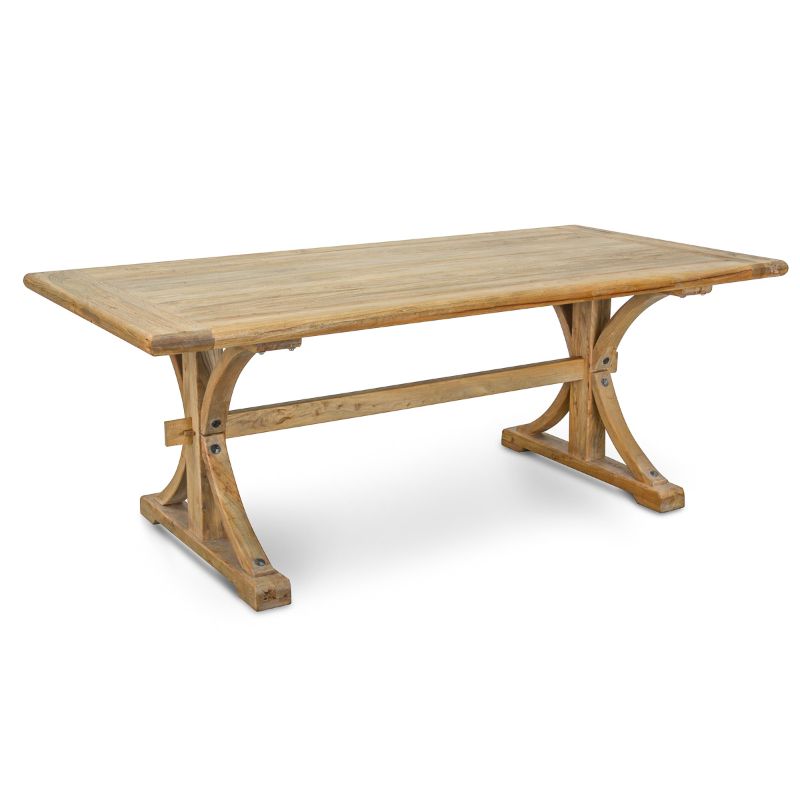 Galloway 200CM Elm Dining Table Angle View