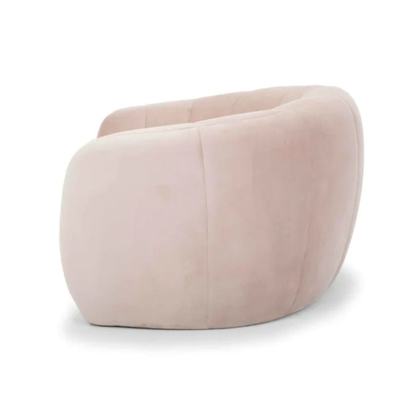 Garrison 3 Seater Fabric Sofa Blush Right Side