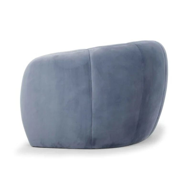Garrison 3 Seater Fabric Sofa Dust Blue Full Right
