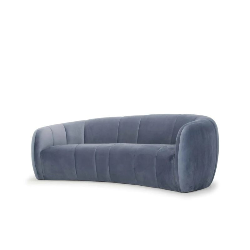 Garrison 3 Seater Fabric Sofa Dust Blue Right Side