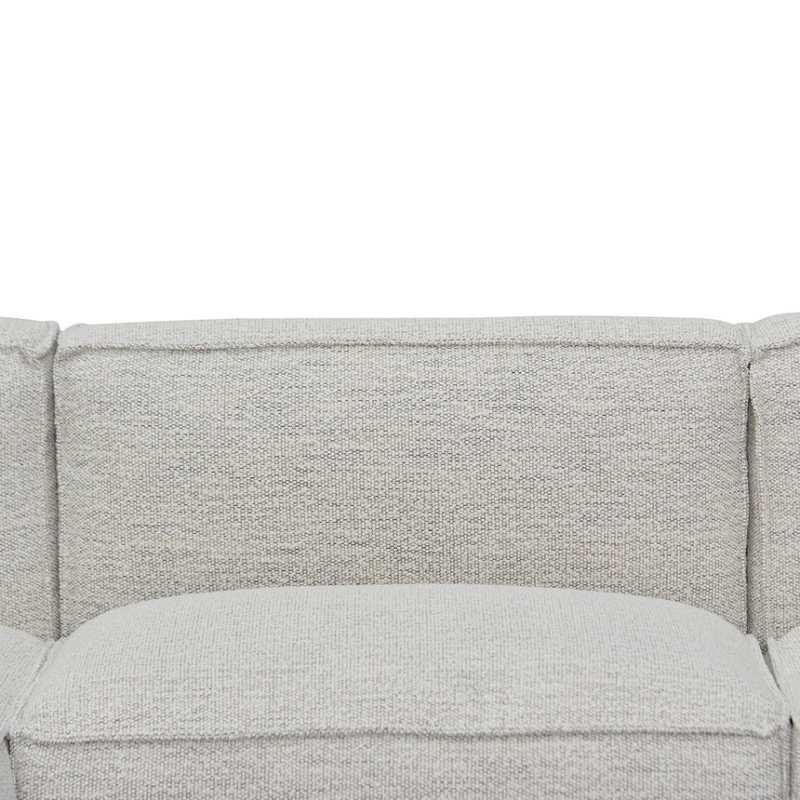 Glendale Fabric Left Chaise Fabric Sofa Fog Grey Middle View