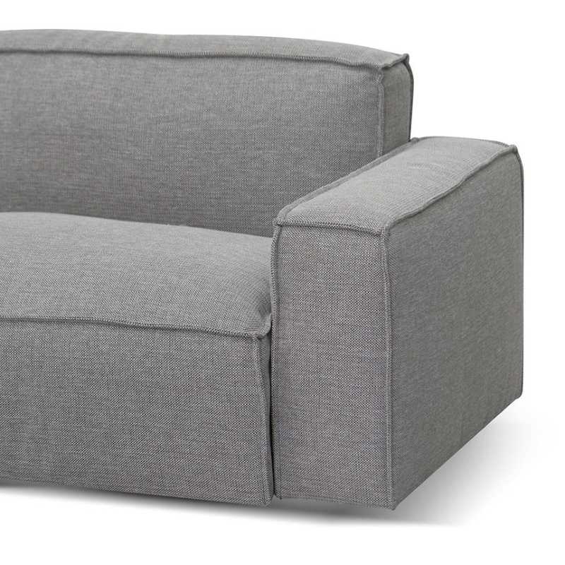 Glendale Fabric Left Chaise Sofa Graphite Grey Handrest View