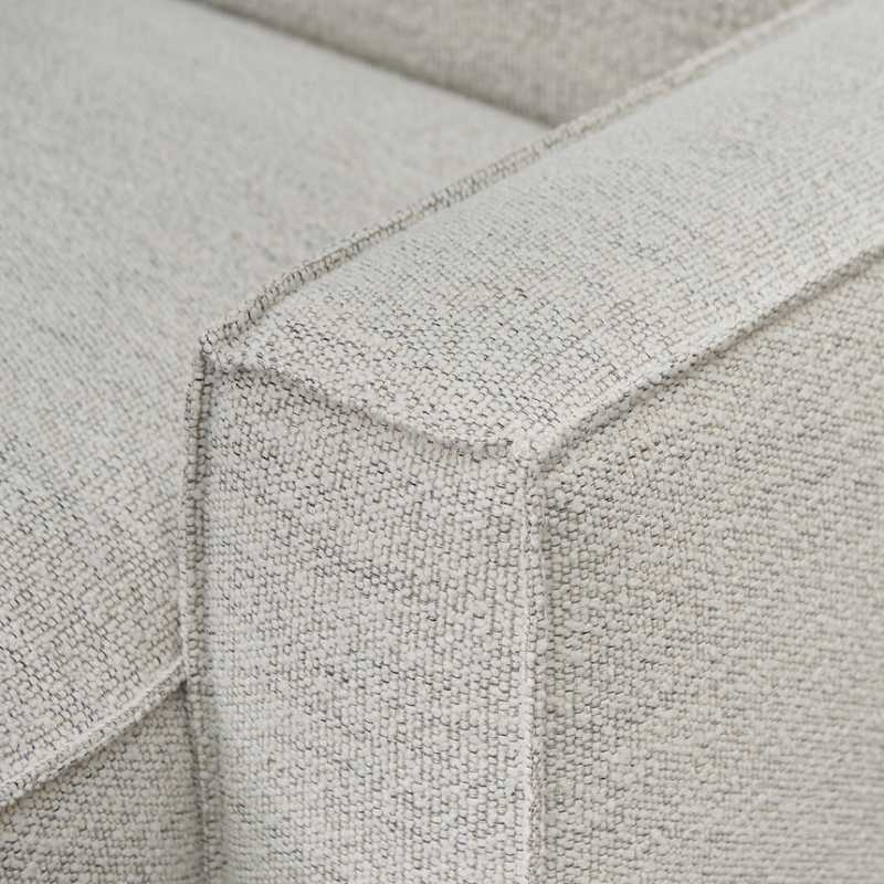 Glendale Fabric Right Chaise Sofa Fog Grey Handrest View