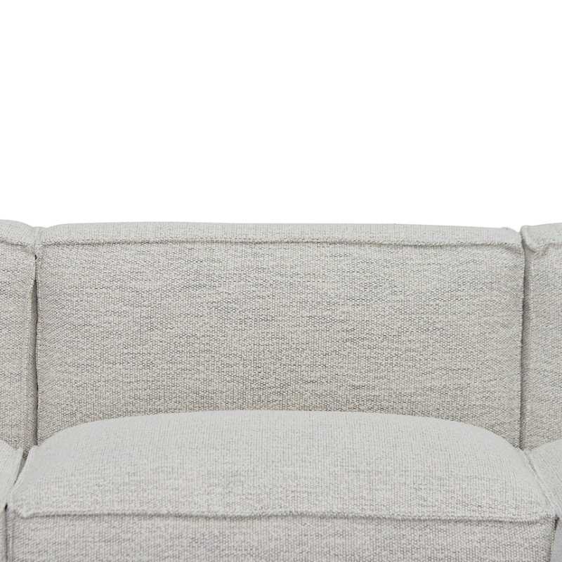 Glendale Fabric Right Chaise Sofa Fog Grey Middle View