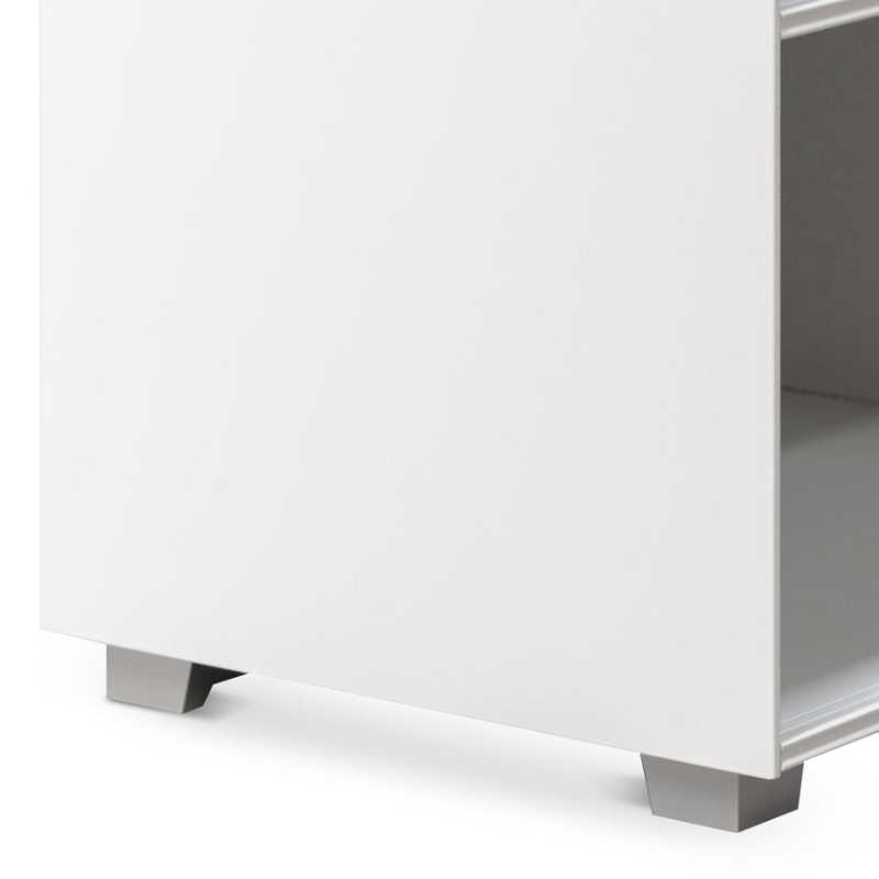 Goldenrod White Storage Cabinet Grey Doors Legs View