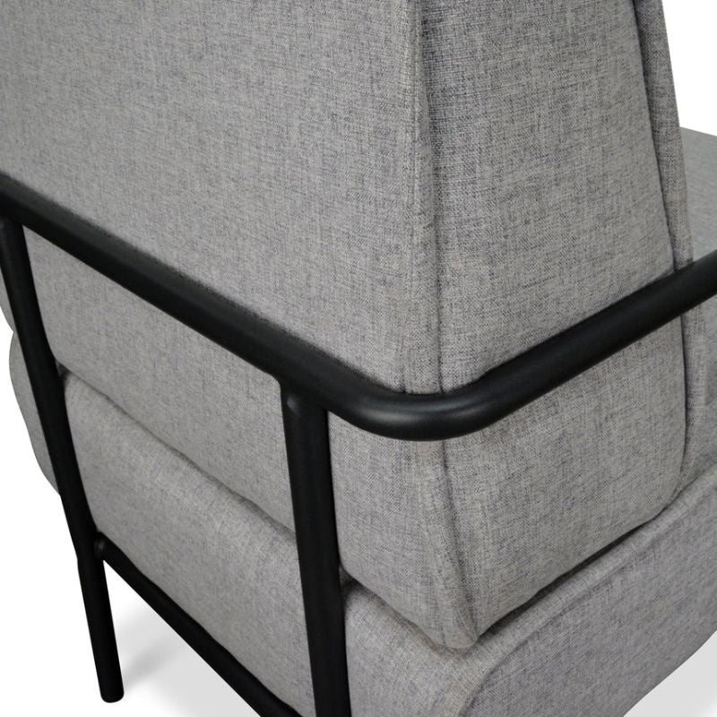 Graystone Lounge Chair Light Grey Back Close