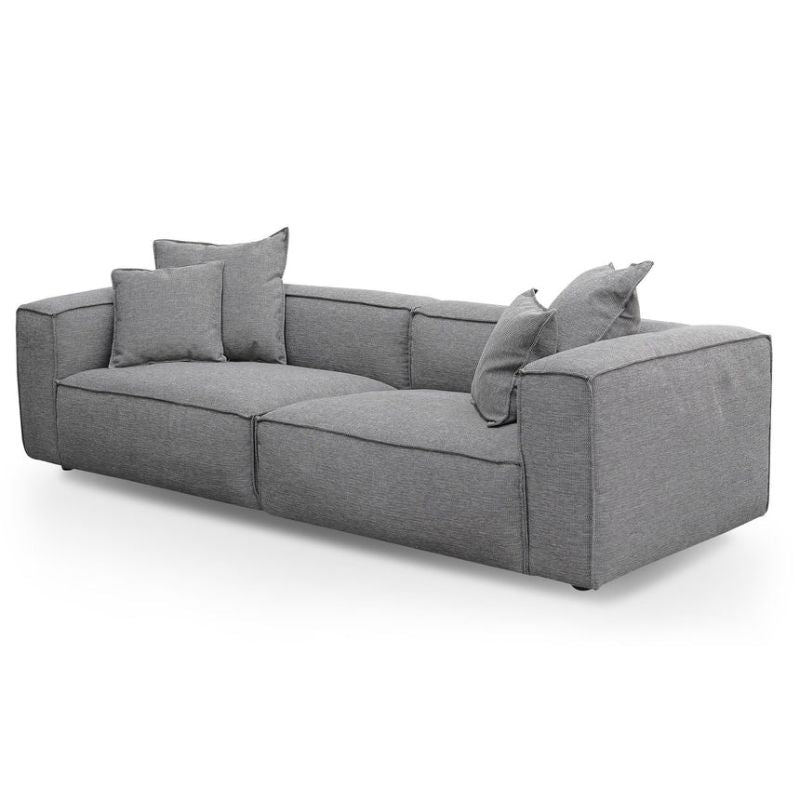 Greenleaf 4 Seater Sofa With Cushion And Pillow Graphite Grey Right