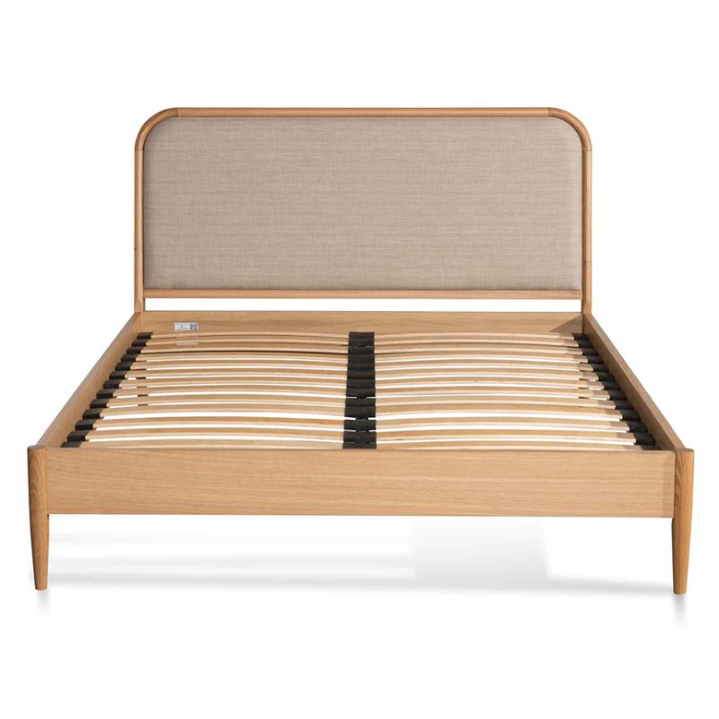 Greystone Queen Sized Bed Beige Front