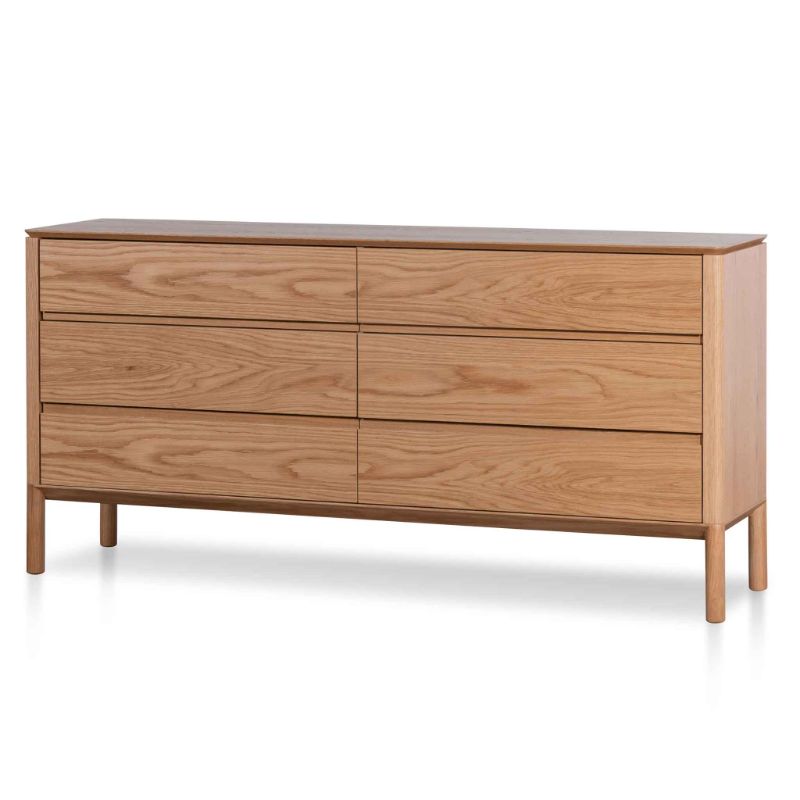 Hampton 6 Drawers Wooden Chest Natural