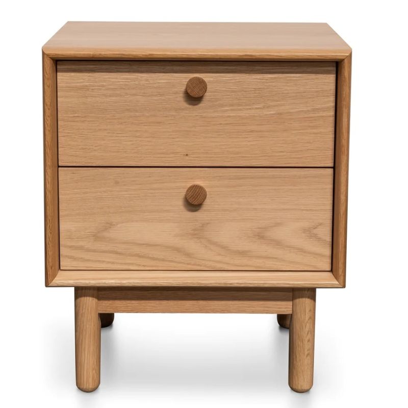 Hamptonshire 2 Drawer Side Table Front View