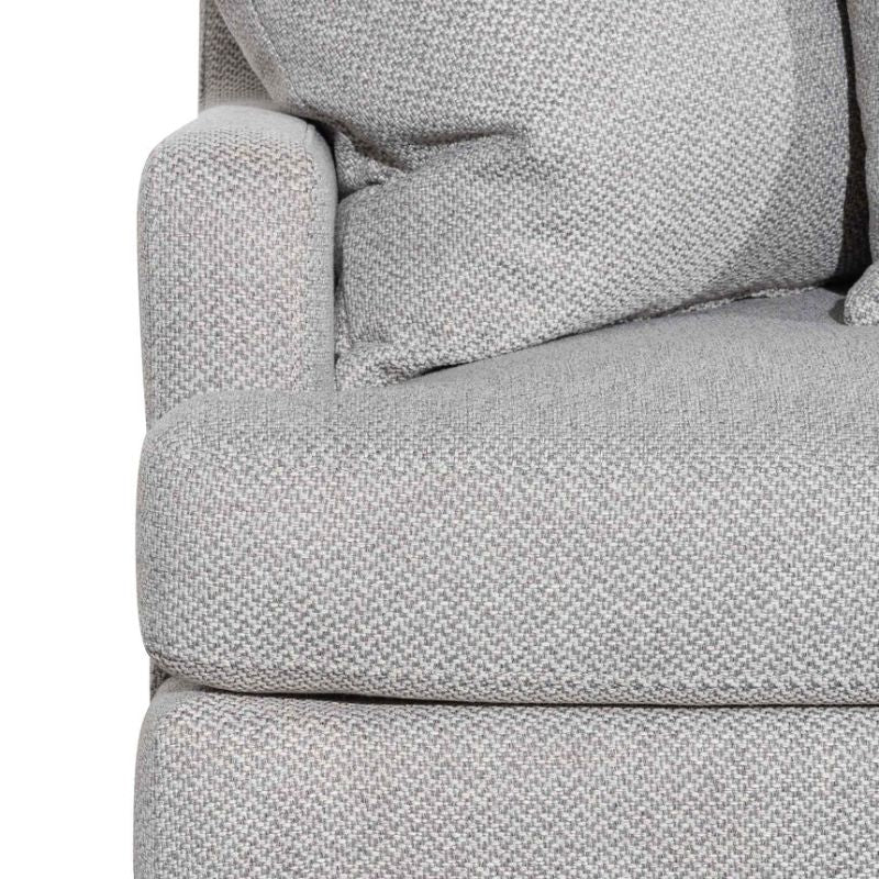Harborview 3 Seater Right Chaise Fabric Sofa Grey Handrest View