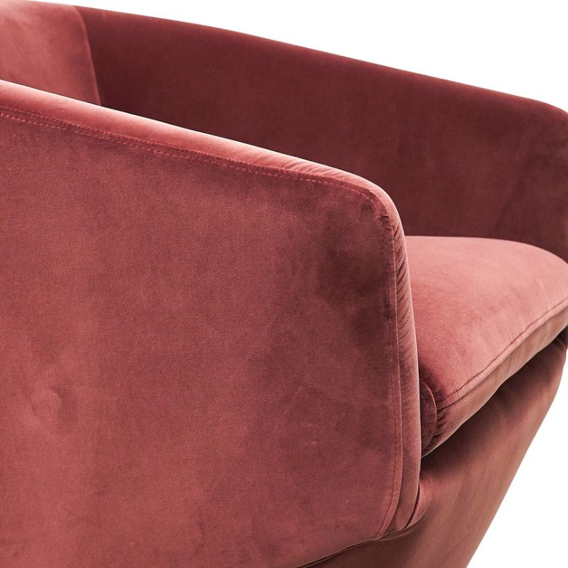 Harland Fabric Lounge Chair Blood Orange Left