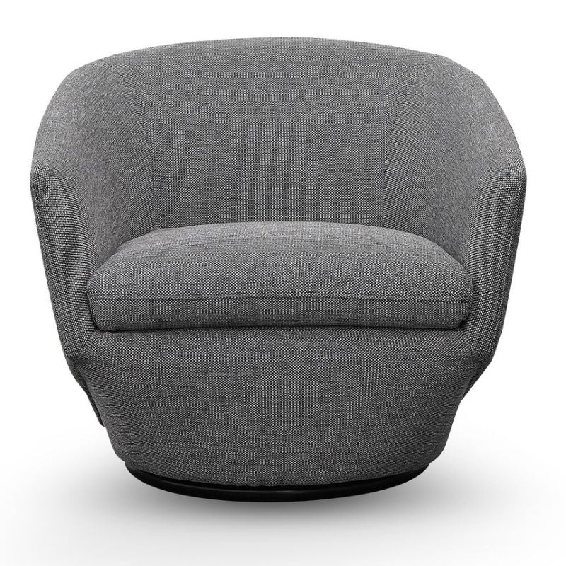Harland Fabric Lounge Chair Graphite Grey Front
