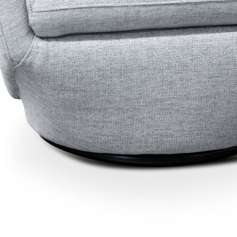 Harland Fabric Lounge Chair Light Grey Bottom Base