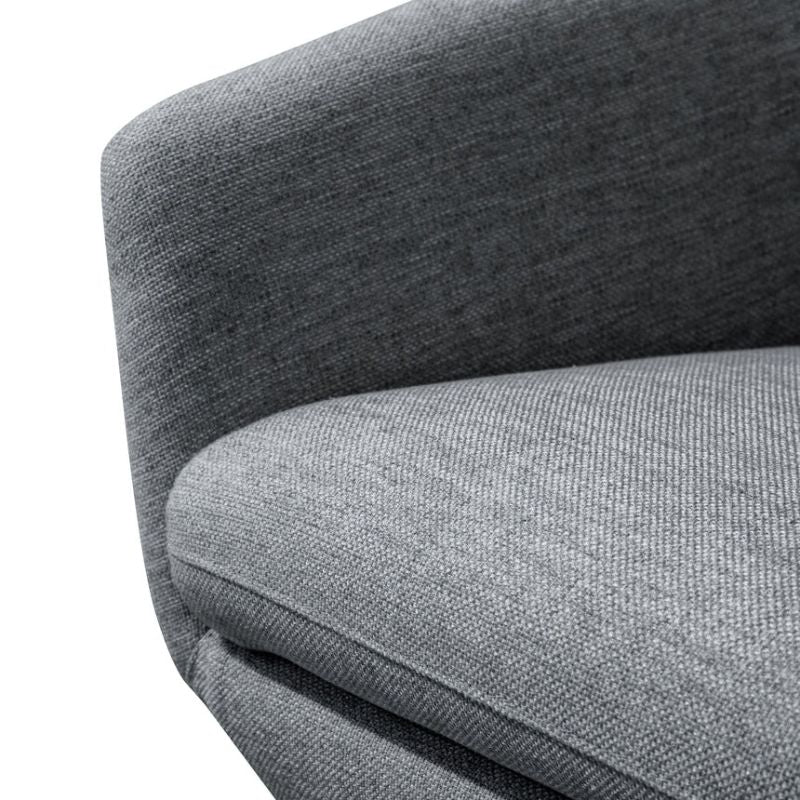 Harland Fabric Lounge Chair Light Grey Left