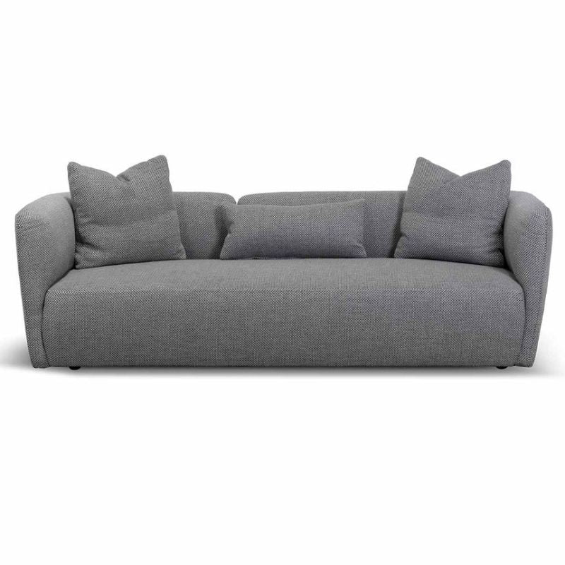 Havenwood 3 Seater Fabric Sofa Noble Grey Front