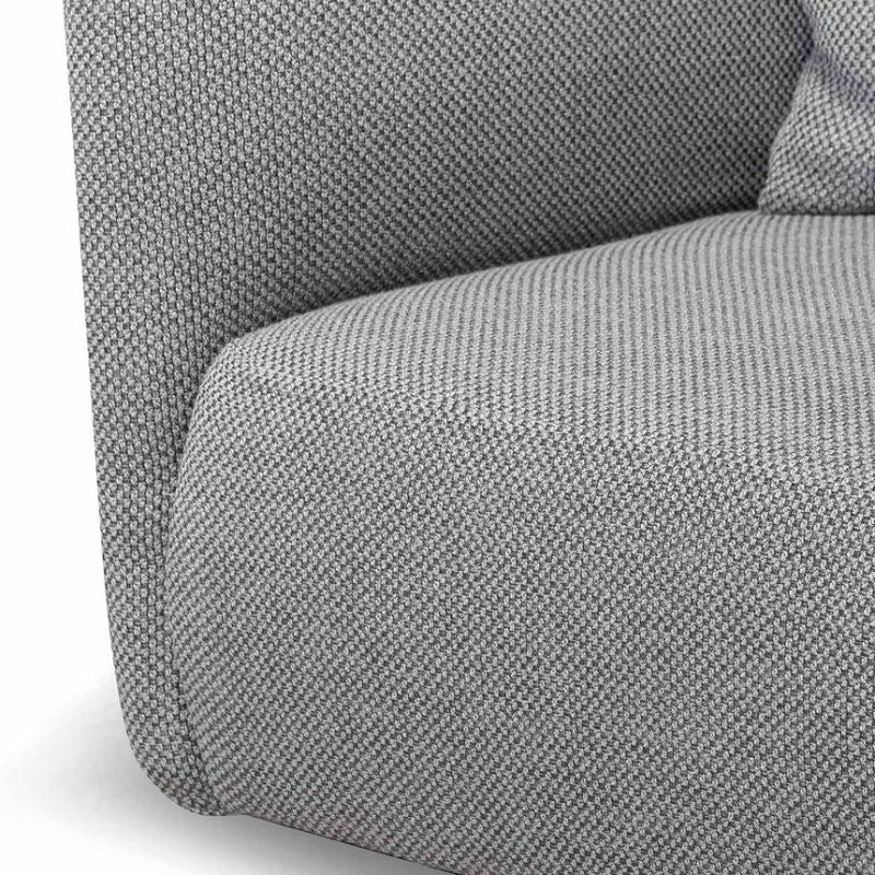 Havenwood 3 Seater Fabric Sofa Noble Grey Left Bottom