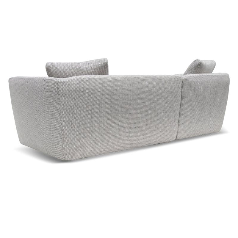 Havenwood 3 Seater Fabric Sofa Passive Grey Left Back
