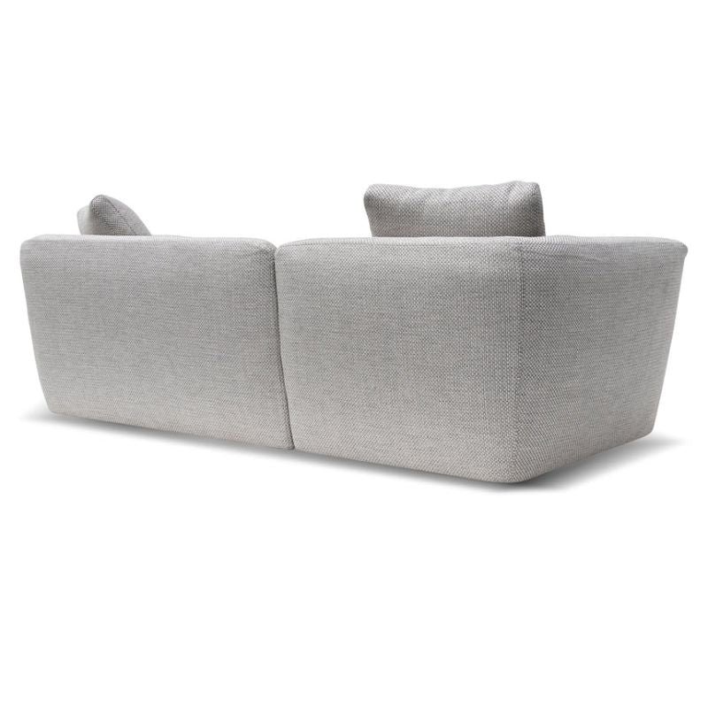 Havenwood 3 Seater Fabric Sofa Passive Grey Right Back