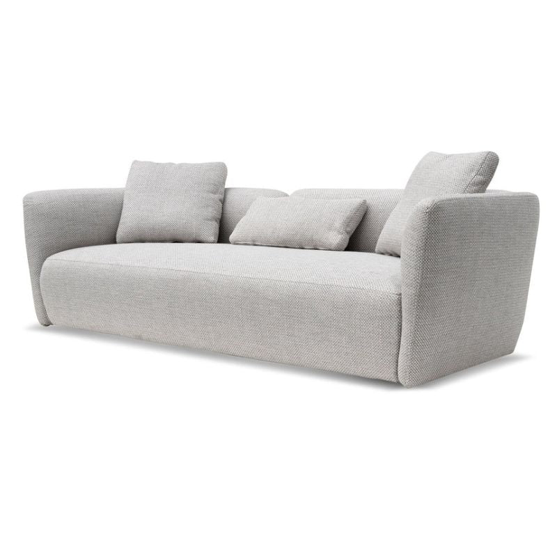 Havenwood 3 Seater Fabric Sofa Passive Grey Right View