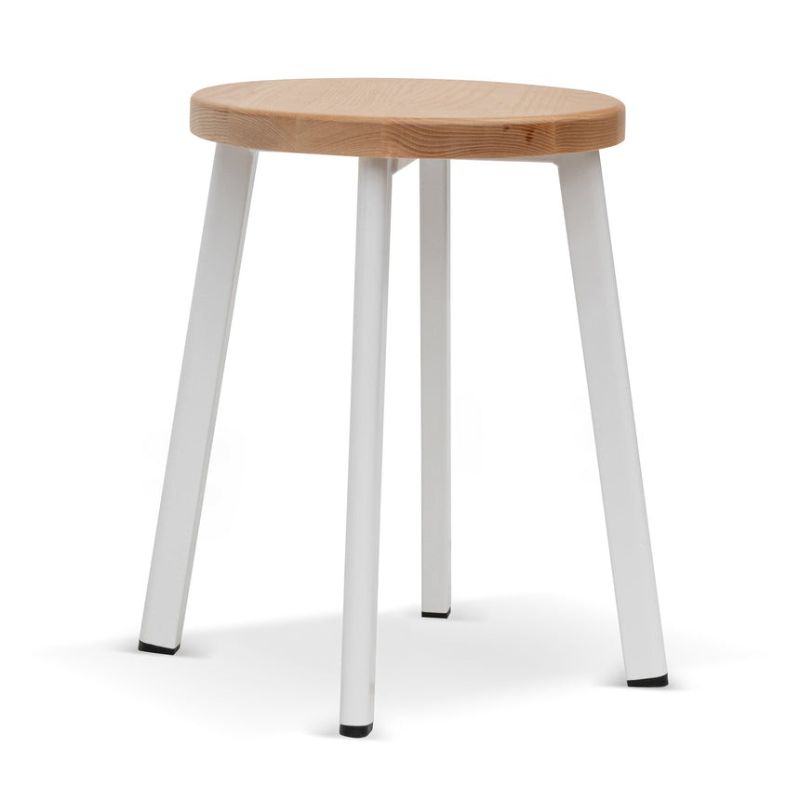 Hazelgate 46CM Natural Wooden Seat Natural And White