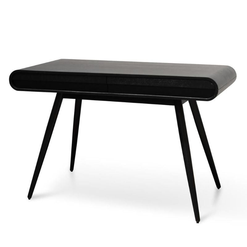 Head Narrow Wood Console Table Black