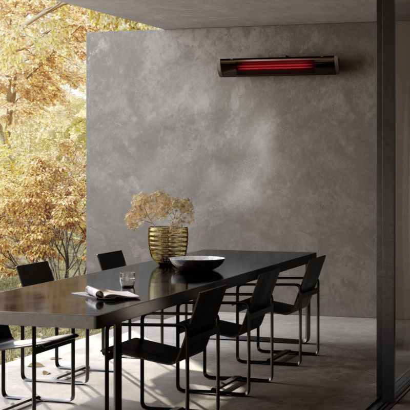 Heatscope Pure 3000W Electric Radiant Heater In Terrace With Furniture