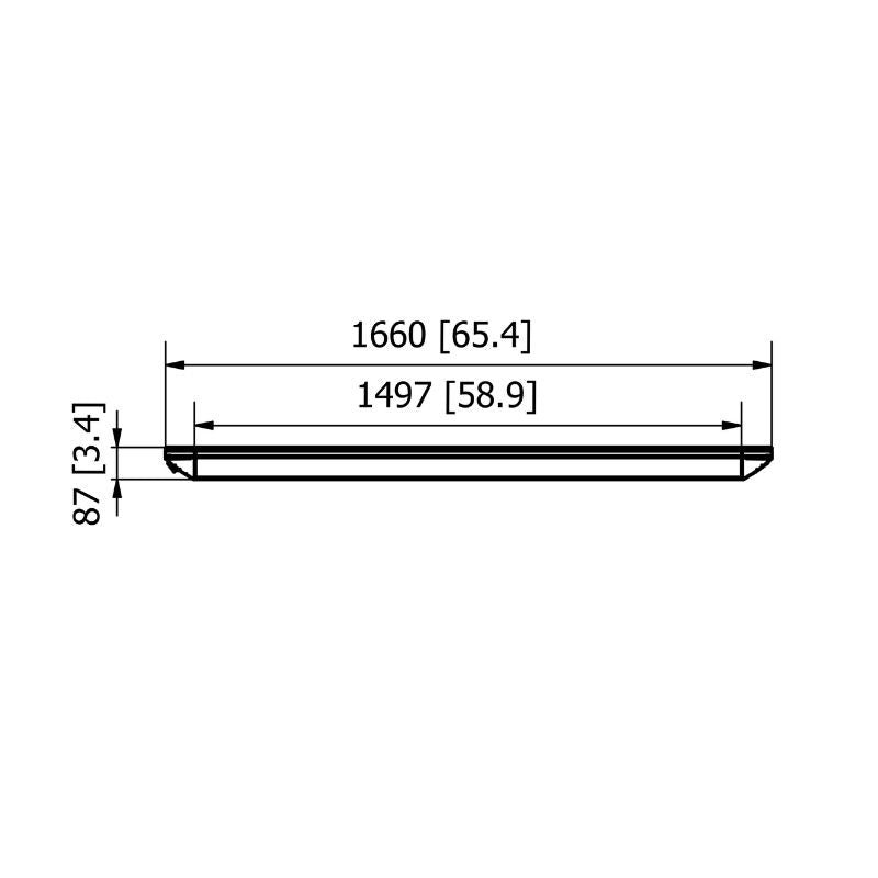 Heatscope Vision 3200W Radiant Heater Top View Technical Drawing