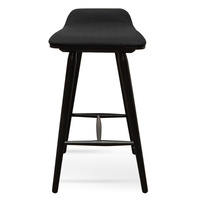 Hendrick 65CM Bar Stool Black Front View