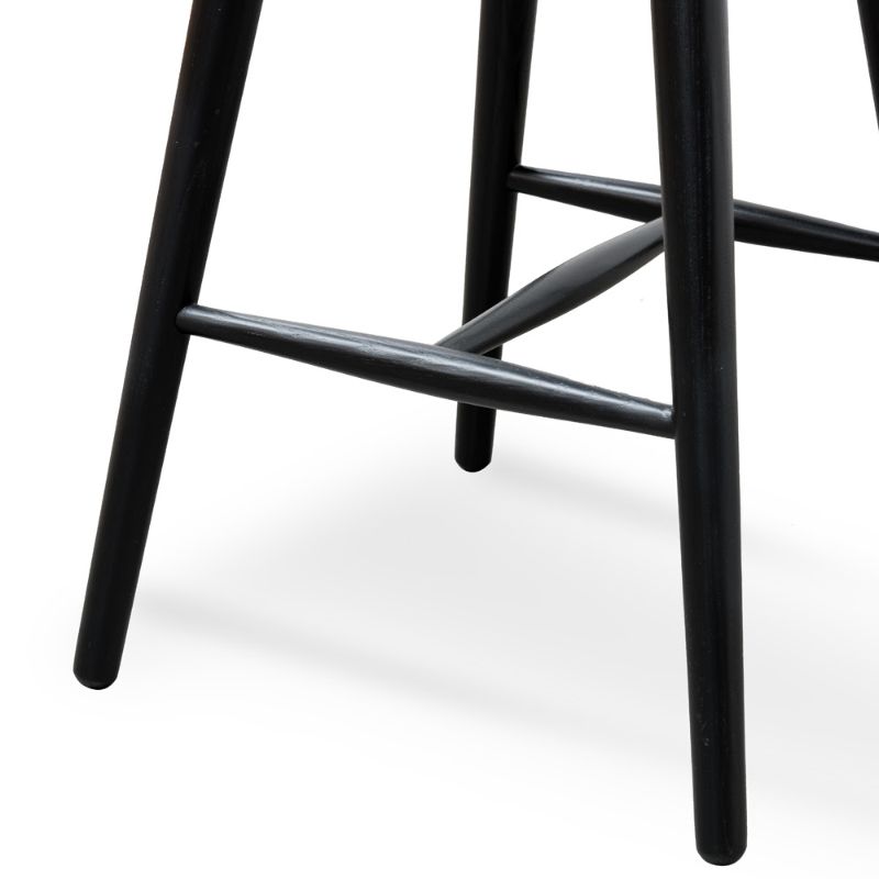 Hendrick 65CM Bar Stool Black Legs