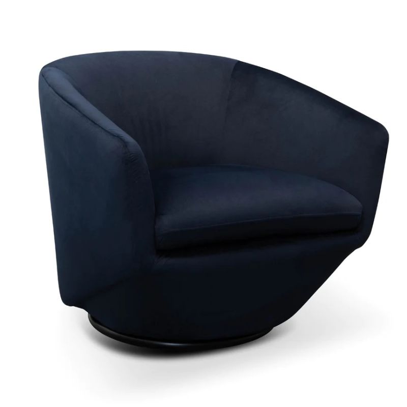 Henley Lounge Chair Navy Left Angle